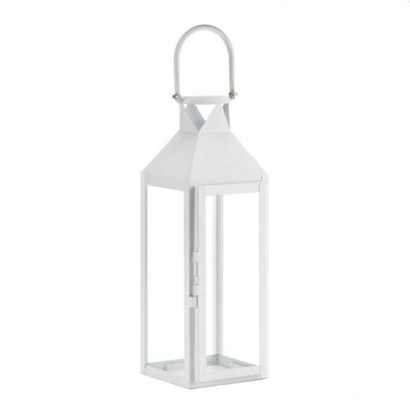 White Manhattan Candle Lantern - The Fox Decor